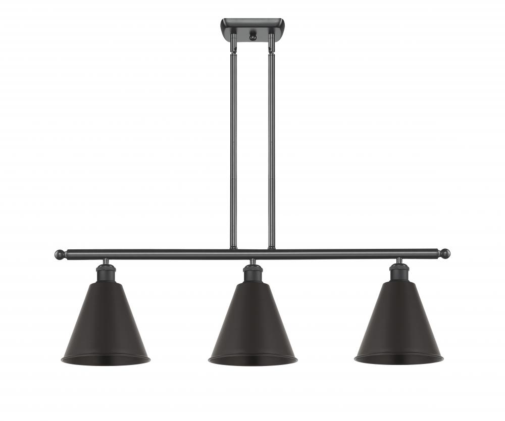 Berkshire - 3 Light - 36 inch - Matte Black - Cord hung - Island Light