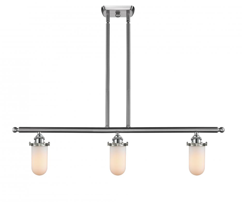 Kingsbury - 3 Light - 36 inch - Brushed Satin Nickel - Cord hung - Island Light