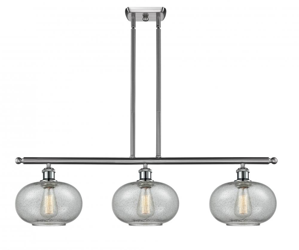 Gorham - 3 Light - 36 inch - Brushed Satin Nickel - Cord hung - Island Light