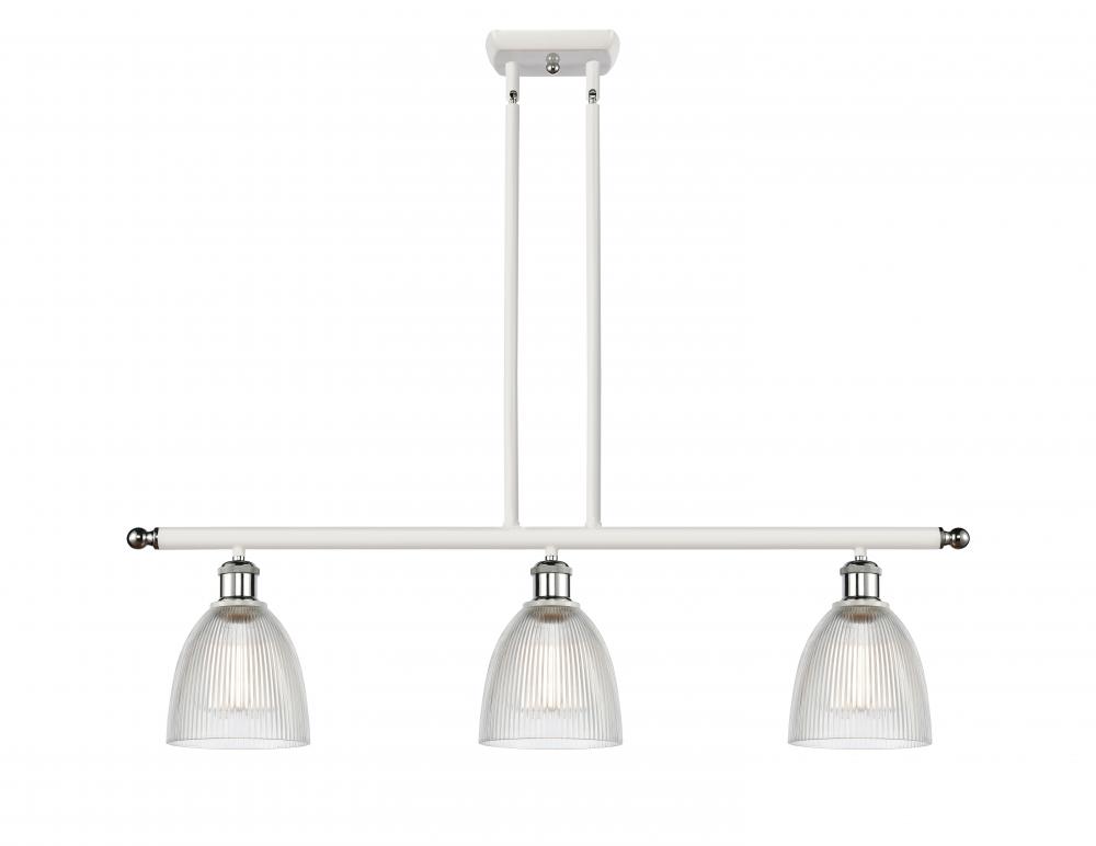 Castile - 3 Light - 36 inch - White Polished Chrome - Cord hung - Island Light