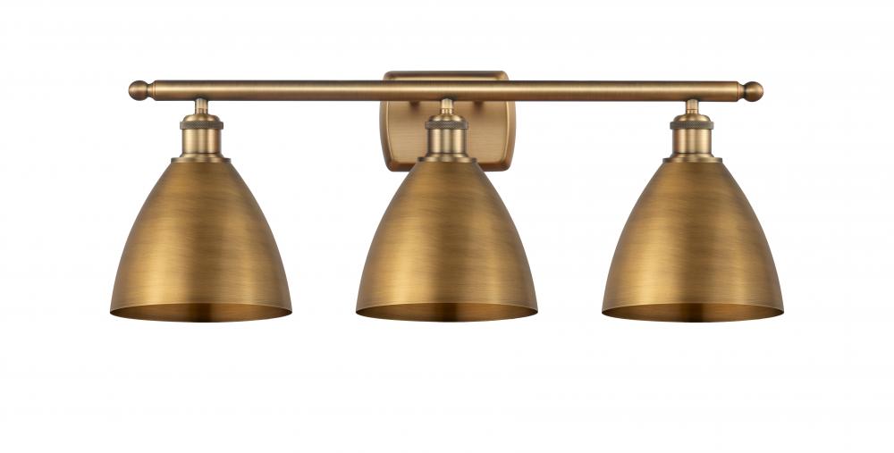 Bristol - 3 Light - 28 inch - Brushed Brass - Bath Vanity Light