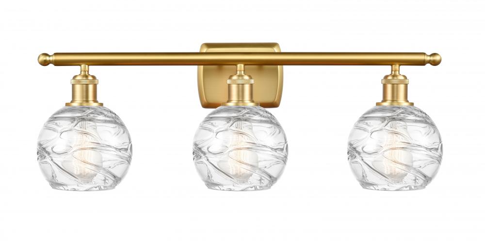 Athens Deco Swirl - 3 Light - 26 inch - Satin Gold - Bath Vanity Light