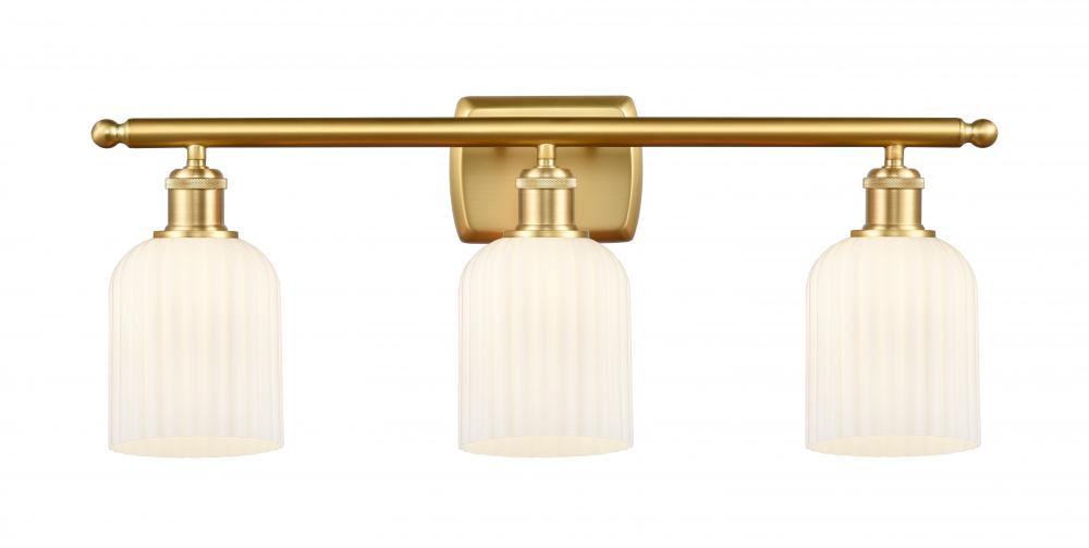 Bridal Veil - 3 Light - 25 inch - Satin Gold - Bath Vanity Light