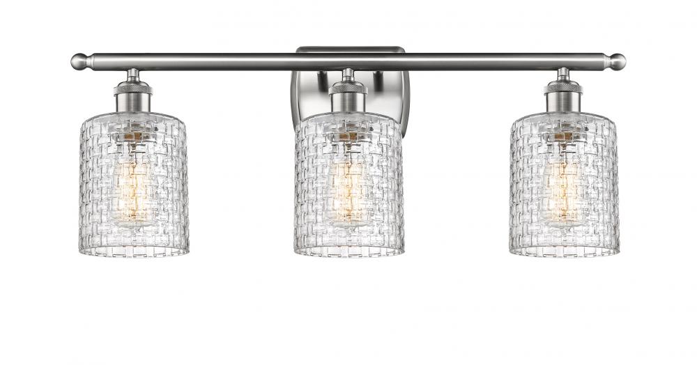 Cobbleskill - 3 Light - 25 inch - Brushed Satin Nickel - Bath Vanity Light