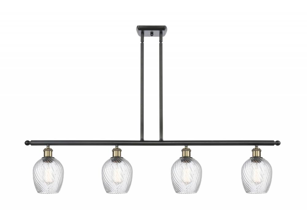 Salina - 4 Light - 48 inch - Black Antique Brass - Cord hung - Island Light