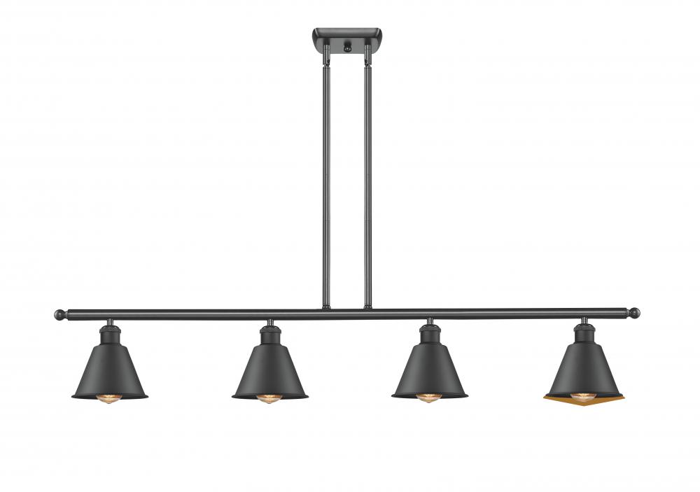 Smithfield - 4 Light - 48 inch - Matte Black - Cord hung - Island Light