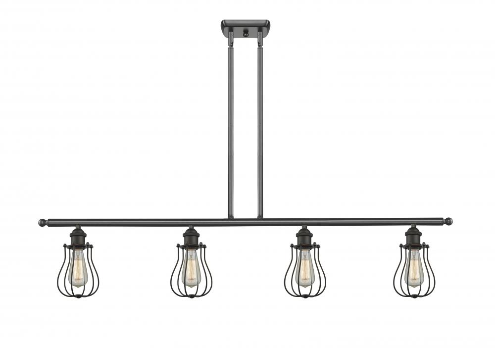 Muselet - 4 Light - 48 inch - Matte Black - Cord hung - Island Light