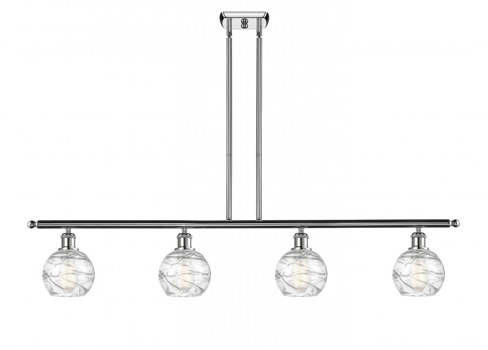 Athens Deco Swirl - 4 Light - 48 inch - Polished Chrome - Cord hung - Island Light