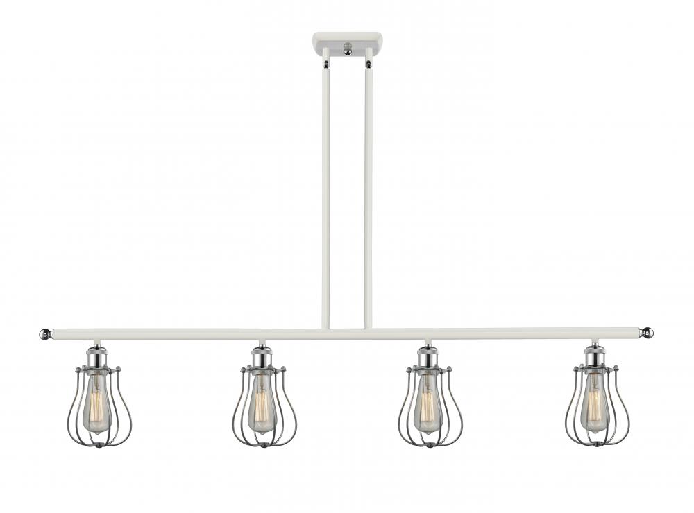 Muselet - 4 Light - 48 inch - White Polished Chrome - Cord hung - Island Light