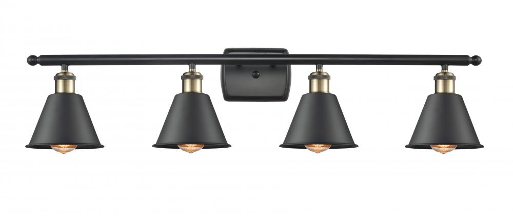 Smithfield - 4 Light - 37 inch - Black Antique Brass - Bath Vanity Light