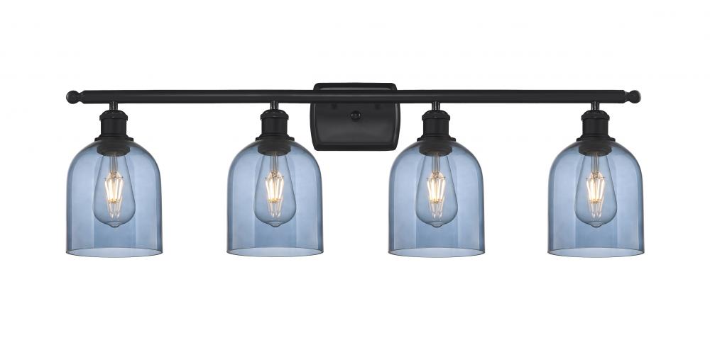 Bella - 4 Light - 36 inch - Matte Black - Bath Vanity Light