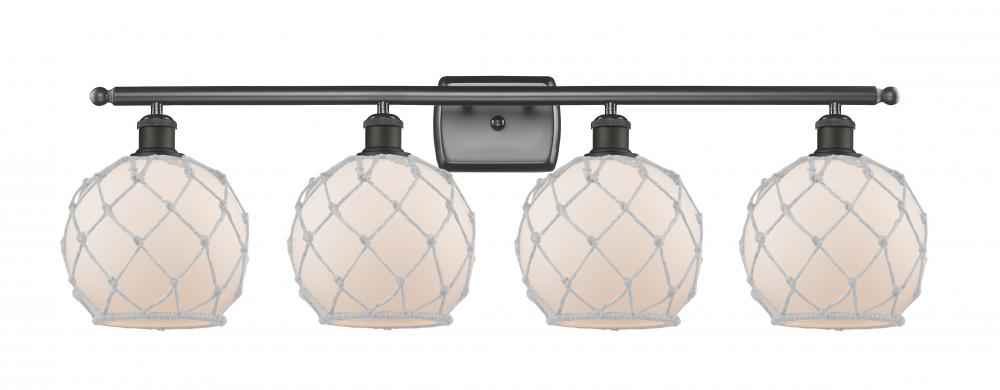 Farmhouse Rope - 4 Light - 38 inch - Oil Rubbed Bronze - Bath Vanity Light