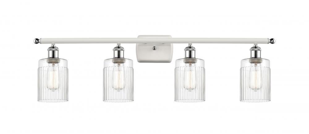 Hadley - 4 Light - 35 inch - White Polished Chrome - Bath Vanity Light