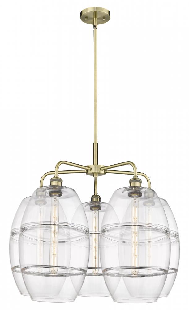 Vaz - 5 Light - 28 inch - Antique Brass - Chandelier