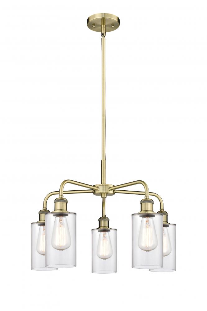 Clymer - 5 Light - 22 inch - Antique Brass - Chandelier