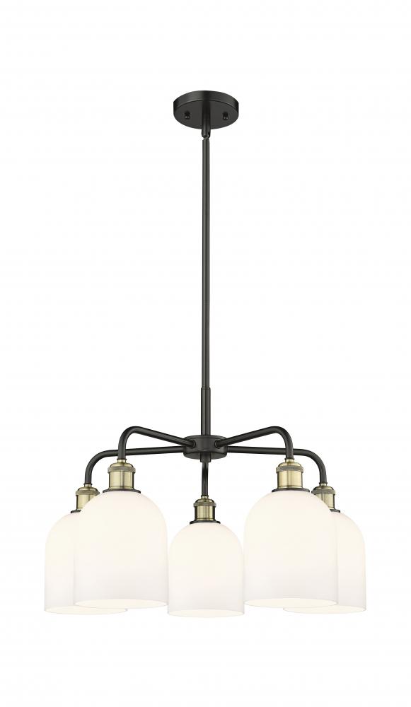 Bella - 5 Light - 24 inch - Black Antique Brass - Chandelier