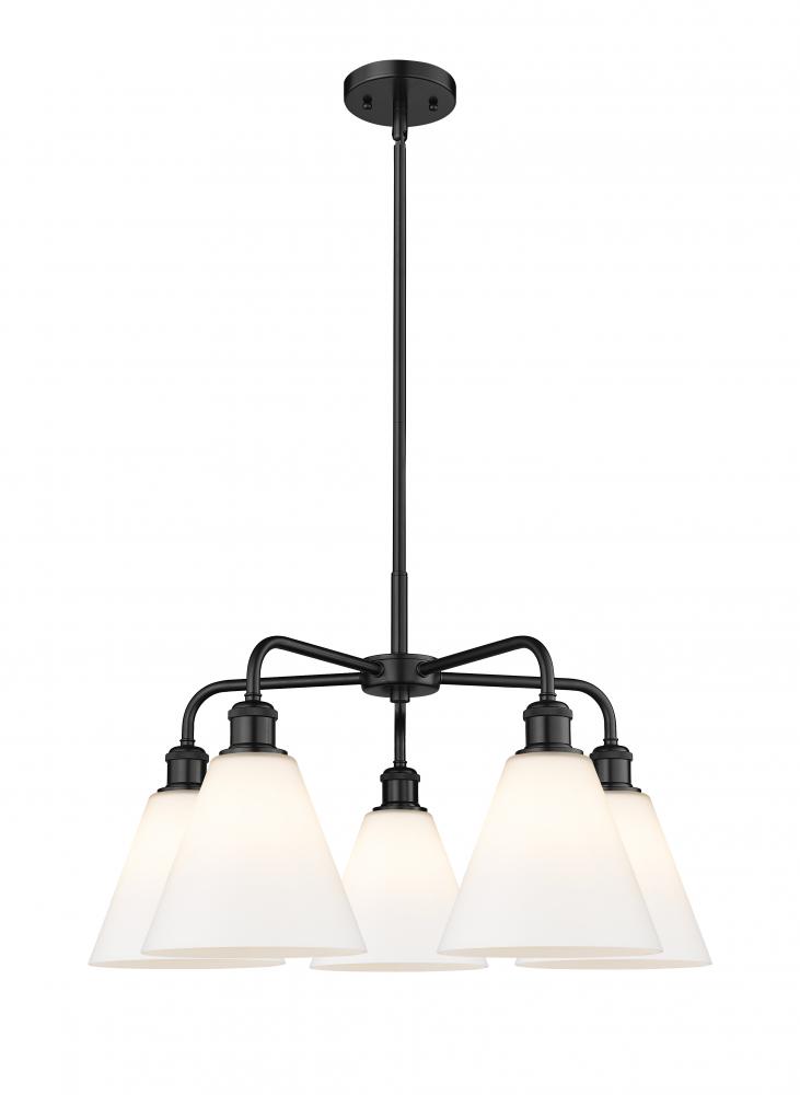 Berkshire - 5 Light - 26 inch - Matte Black - Chandelier