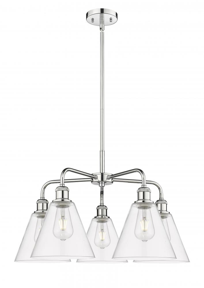 Berkshire - 5 Light - 26 inch - Polished Chrome - Chandelier