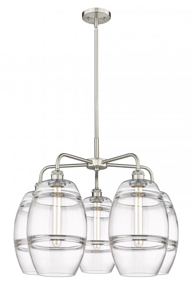 Vaz - 5 Light - 26 inch - Satin Nickel - Chandelier