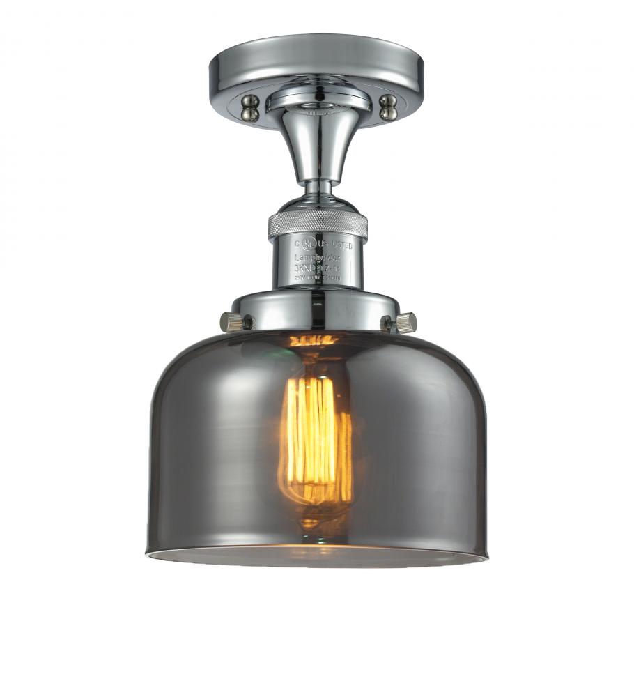 Bell - 1 Light - 8 inch - Polished Chrome - Semi-Flush Mount