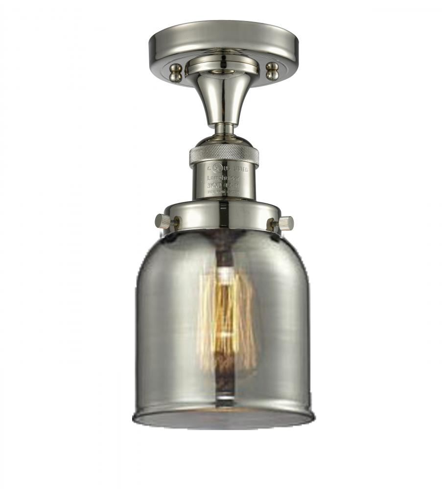 Bell - 1 Light - 5 inch - Polished Nickel - Semi-Flush Mount