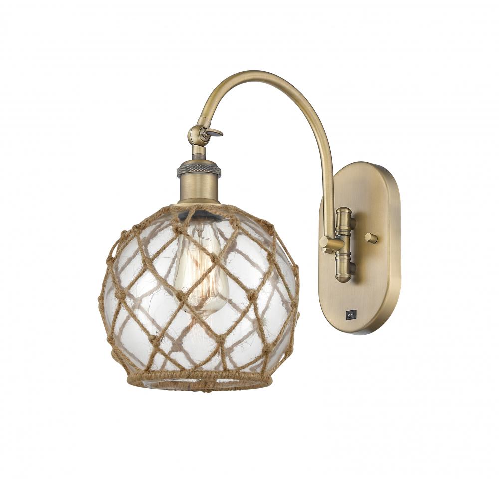 Farmhouse Rope - 1 Light - 8 inch - Brushed Brass - Sconce