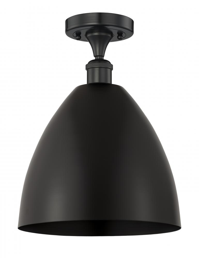 Bristol - 1 Light - 12 inch - Matte Black - Semi-Flush Mount