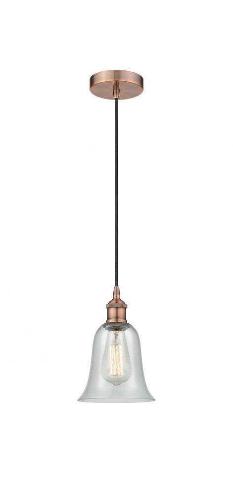 Hanover - 1 Light - 6 inch - Antique Copper - Cord hung - Mini Pendant