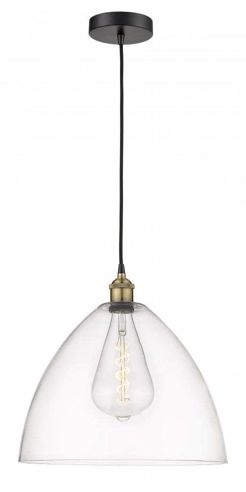 Bristol - 1 Light - 16 inch - Black Antique Brass - Cord hung - Pendant