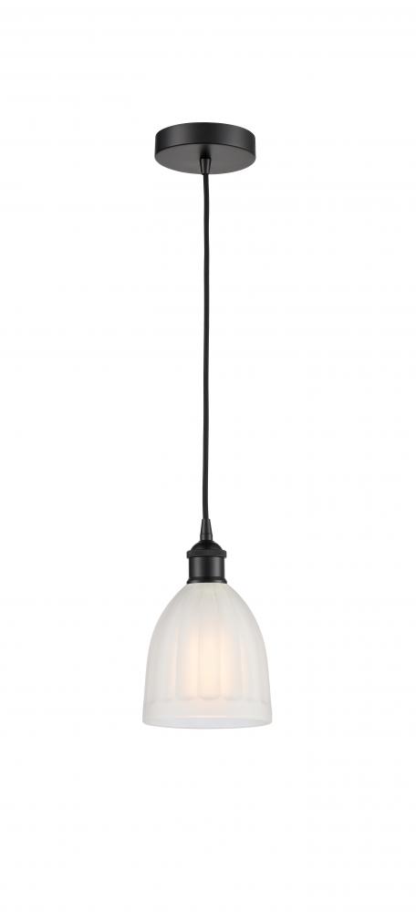 Brookfield - 1 Light - 6 inch - Matte Black - Cord hung - Mini Pendant