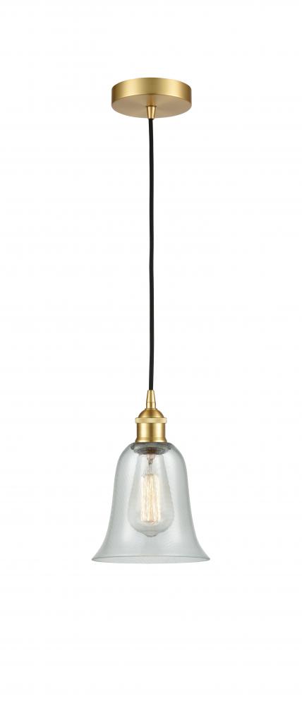 Hanover - 1 Light - 6 inch - Satin Gold - Cord hung - Mini Pendant