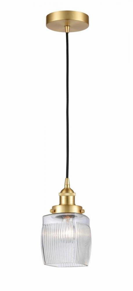 Colton - 1 Light - 6 inch - Satin Gold - Cord hung - Mini Pendant