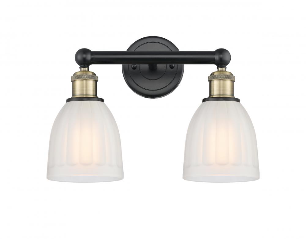 Brookfield - 2 Light - 15 inch - Black Antique Brass - Bath Vanity Light