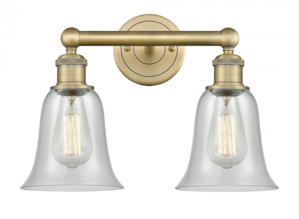 Hanover - 2 Light - 15 inch - Brushed Brass - Bath Vanity Light