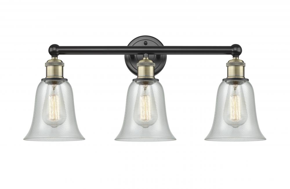 Hanover - 3 Light - 24 inch - Black Antique Brass - Bath Vanity Light