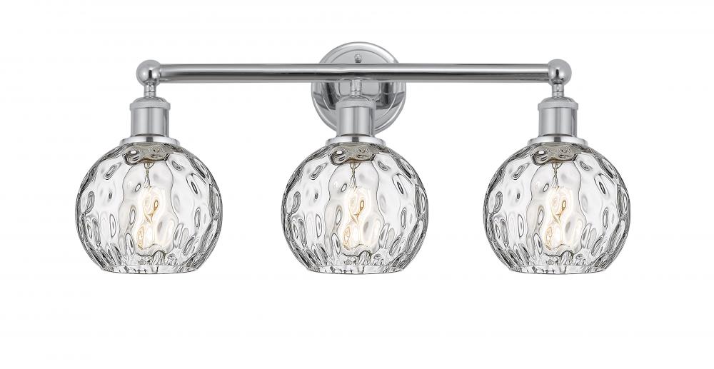 Athens Water Glass - 3 Light - 24 inch - Polished Chrome - Bath Vanity Light