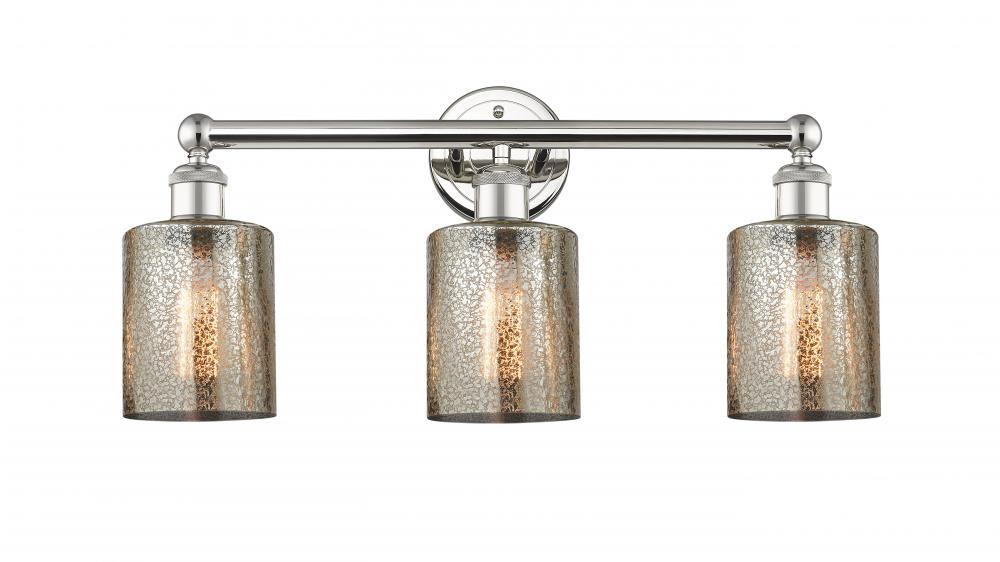 Cobbleskill - 3 Light - 23 inch - Polished Nickel - Bath Vanity Light