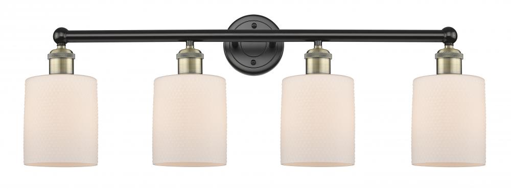 Cobbleskill - 4 Light - 32 inch - Black Antique Brass - Bath Vanity Light