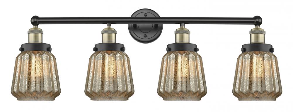 Chatham - 4 Light - 34 inch - Black Antique Brass - Bath Vanity Light