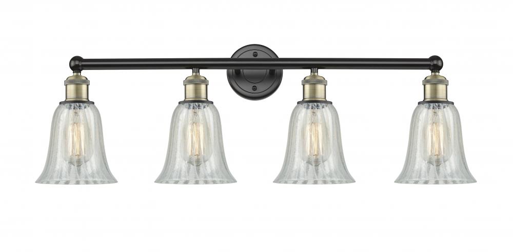 Hanover - 4 Light - 33 inch - Black Antique Brass - Bath Vanity Light