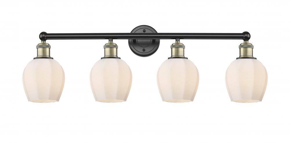 Norfolk - 4 Light - 33 inch - Black Antique Brass - Bath Vanity Light