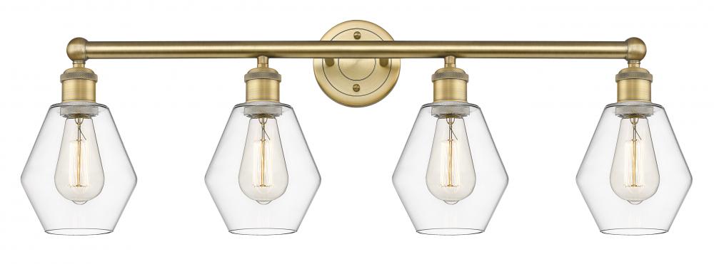 Cindyrella - 4 Light - 33 inch - Brushed Brass - Bath Vanity Light