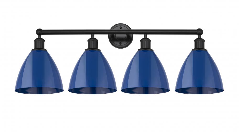 Plymouth - 4 Light - 35 inch - Matte Black - Bath Vanity Light