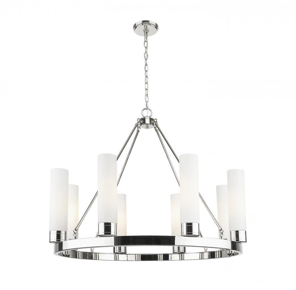 Boreas - 6 Light - 36 inch - Polished Nickel - Chandelier