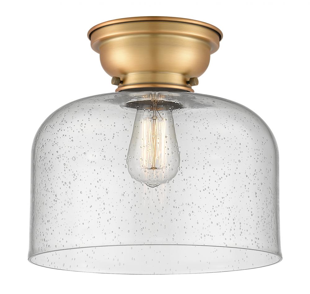 Bell - 1 Light - 12 inch - Brushed Brass - Flush Mount