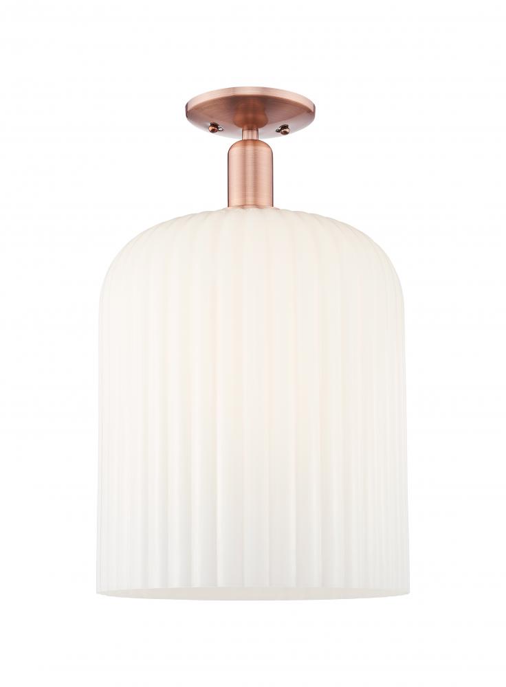 Bridal Veil - 1 Light - 12 inch - Antique Copper - Semi-Flush Mount