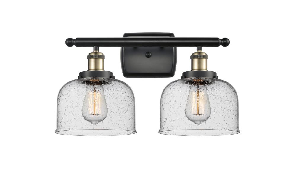 Bell - 2 Light - 18 inch - Black Antique Brass - Bath Vanity Light