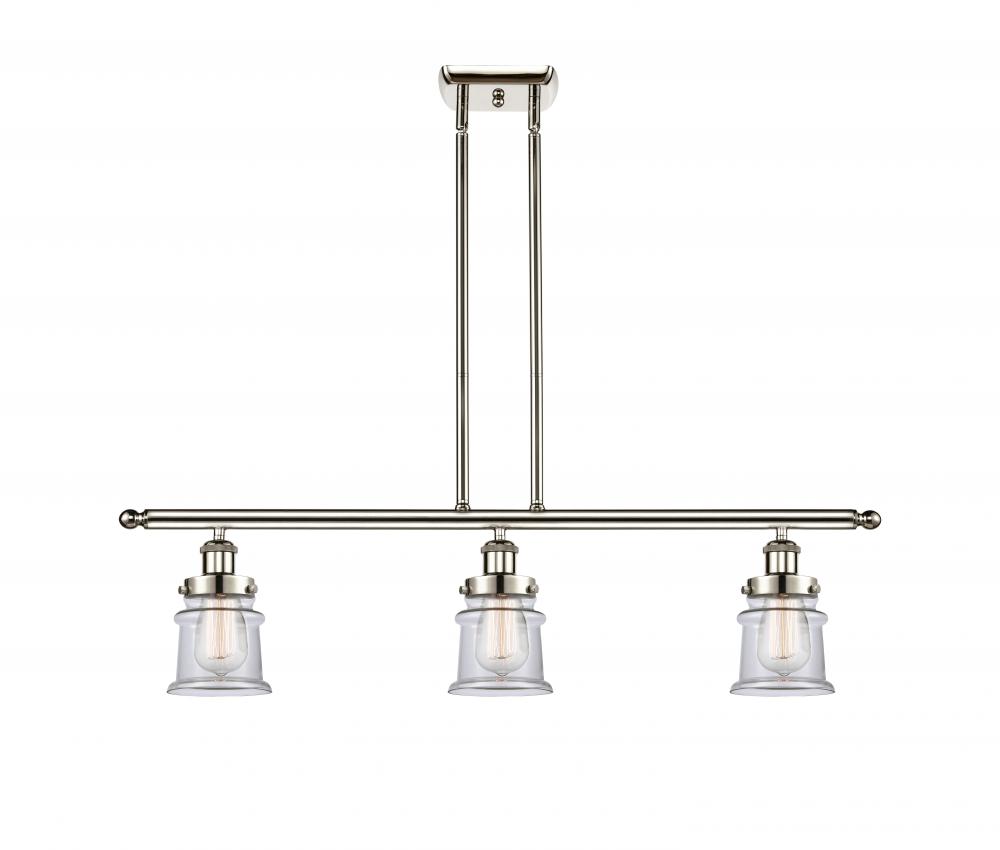 Canton - 3 Light - 36 inch - Polished Nickel - Stem Hung - Island Light