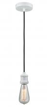 Innovations Lighting 100W-10BK-1W - Edison - 1 Light - 2 inch - White - Cord hung - Mini Pendant