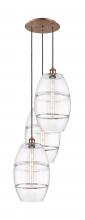 Innovations Lighting 113B-3P-AC-G557-10CL - Vaz - 3 Light - 17 inch - Antique Copper - Cord hung - Multi Pendant